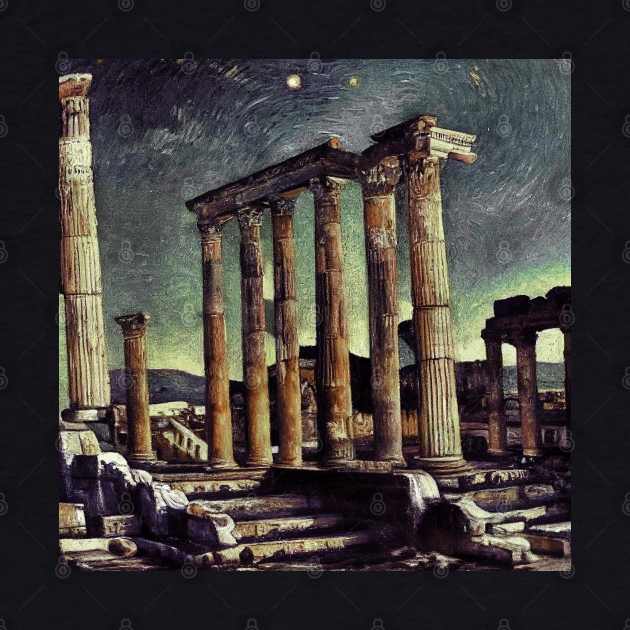 Temple of Arthemis at Ephesus, Vincent van Gogh style by Classical